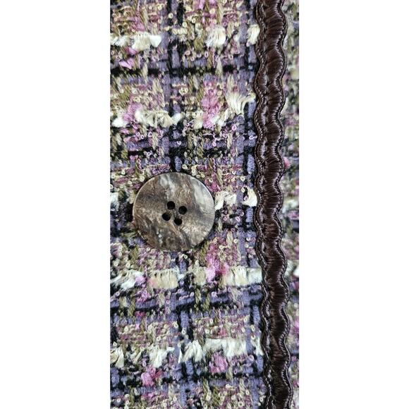 Larry Levine Womens 14/P Blazer Short Tweed Jacket Colorful Boucle Career - Picture 5 of 7